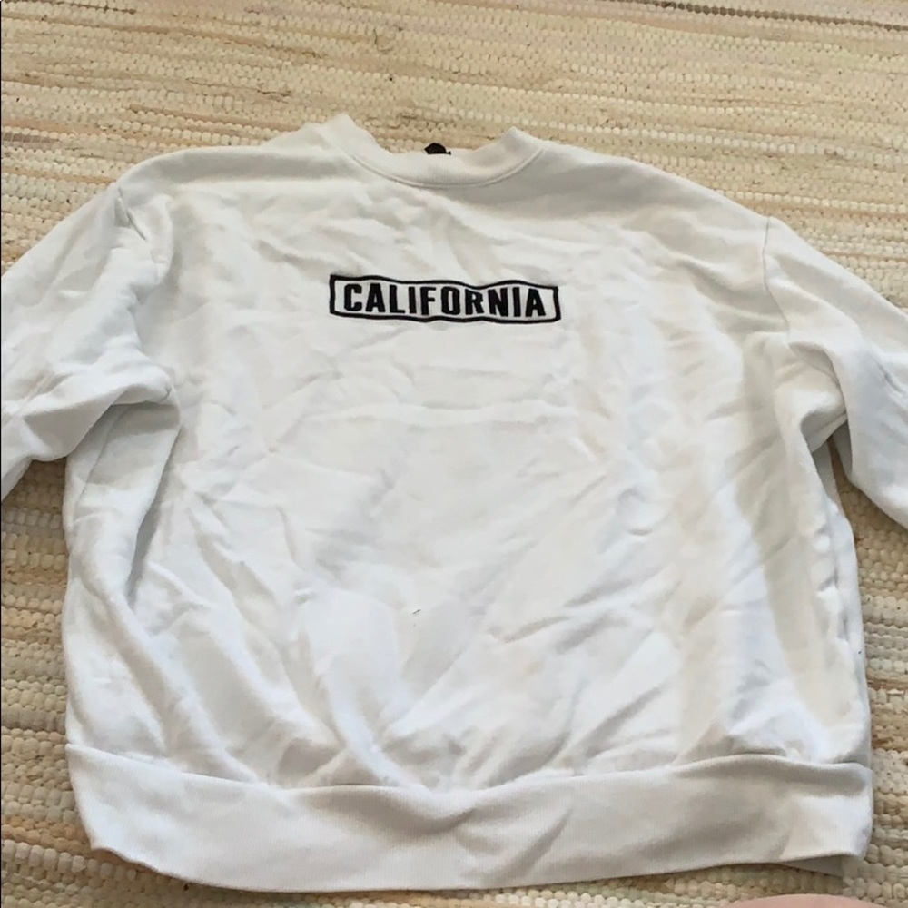 Very light weight crew neck sweatshirt.